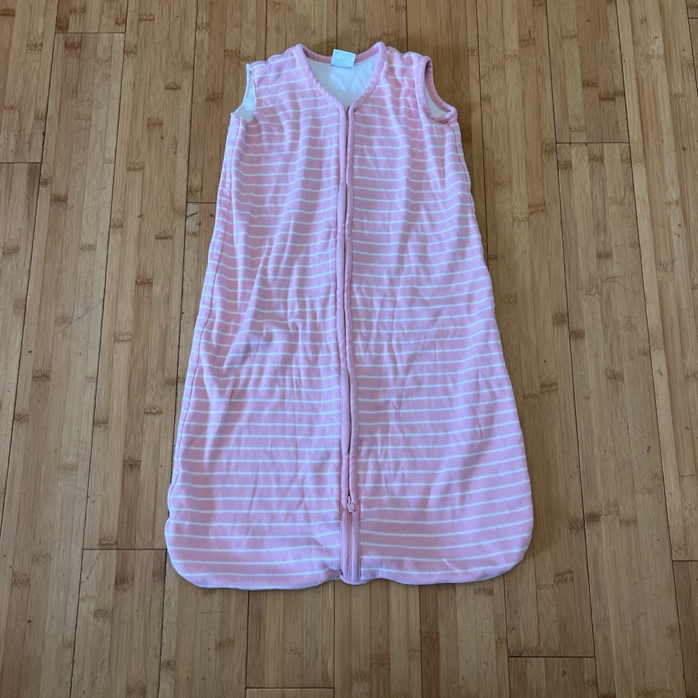 Hanna Andersson Pink and White Sleep Sack Pajamas
